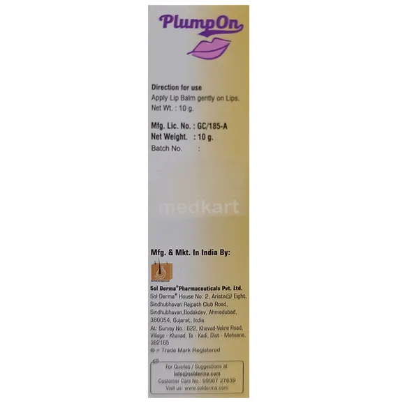 plump on spf lip balm 10 gm